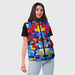 Женский жилет Colorful abstraction - vogue - paint, цвет: 3D-светло-серый — фото 2