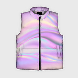 Женский жилет Рвдужные волны, цвет: 3D-светло-серый