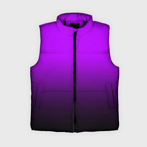 Женский жилет Градиент фиолетово-чёрный / 3D-Черный – фото 1