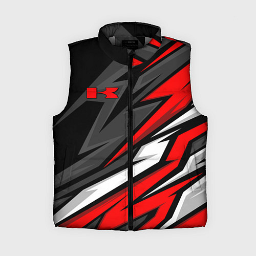 Женский жилет Kawasaki - red uniform / 3D-Светло-серый – фото 1