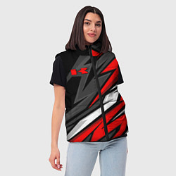 Женский жилет Kawasaki - red uniform, цвет: 3D-черный — фото 2