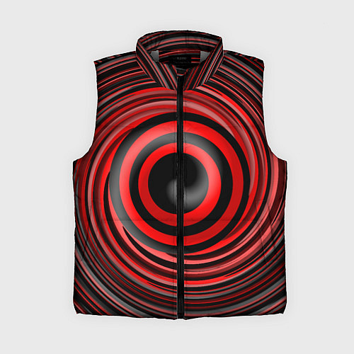 Женский жилет Красно-черный вихрь / 3D-Светло-серый – фото 1