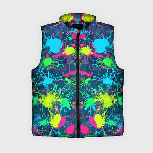 Женский жилет Colorful blots - expressionism - vogue / 3D-Черный – фото 1