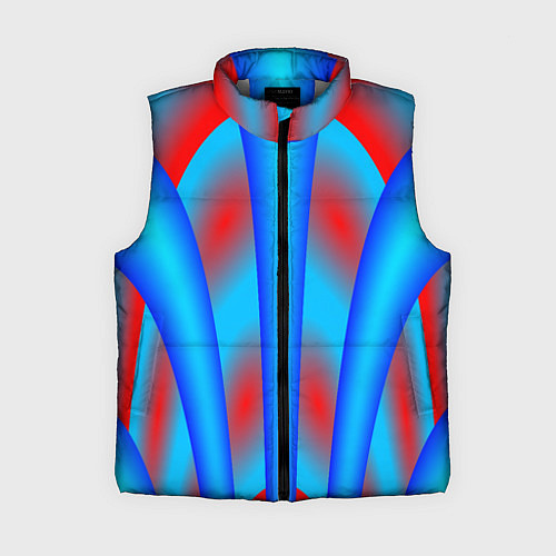 Женский жилет Сине-красные / 3D-Светло-серый – фото 1