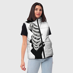 Женский жилет Скелет под одеждой, цвет: 3D-черный — фото 2