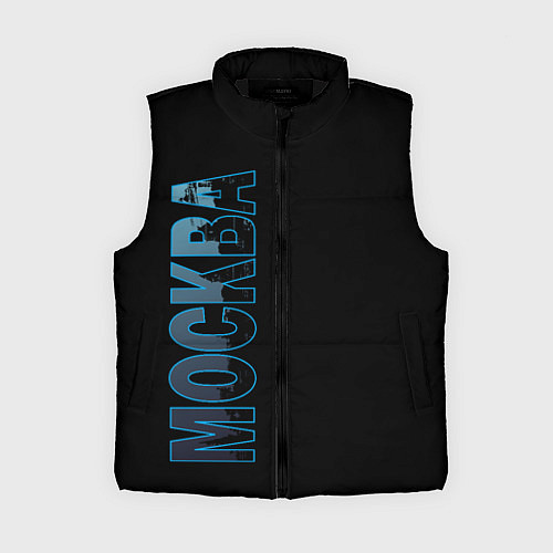 Женский жилет Москва тень города / 3D-Черный – фото 1