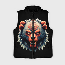 Женский жилет С разъяренным медведем