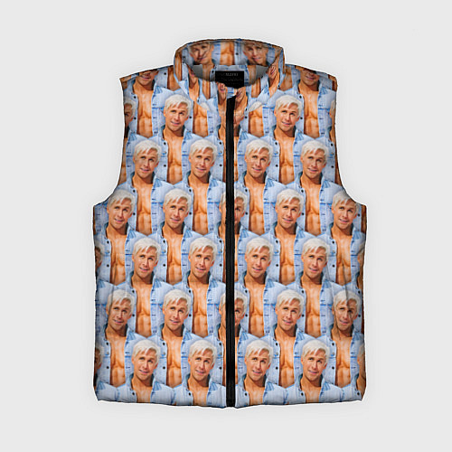 Женский жилет Паттерн - Райан Гослинг / 3D-Светло-серый – фото 1