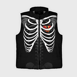 Женский жилет Скелет: ребра с разбитым сердцем