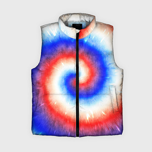 Женский жилет Тай-дай Российский флаг / 3D-Светло-серый – фото 1
