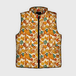 Женский жилет Осенние листья узор