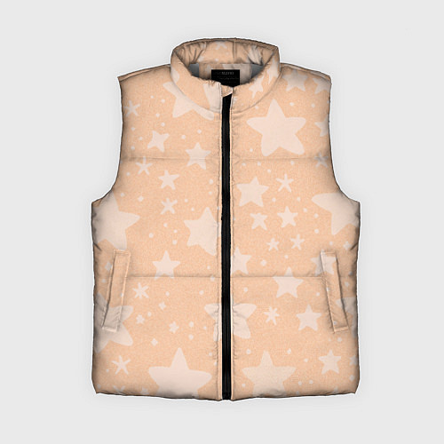Женский жилет Большие звёзды бежевый / 3D-Светло-серый – фото 1