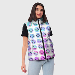 Женский жилет Smiley holographic, цвет: 3D-светло-серый — фото 2