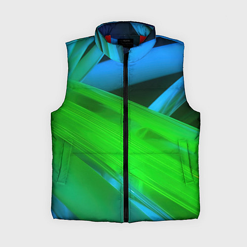 Женский жилет Blue green abstract / 3D-Красный – фото 1