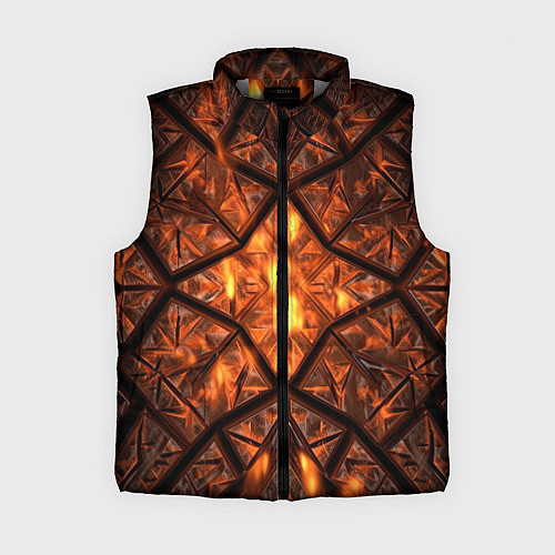 Женский жилет Огненный калейдоскоп / 3D-Светло-серый – фото 1
