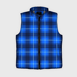 Женский жилет Шотландка синий