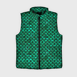 Женский жилет Кожа изумрудного дракона