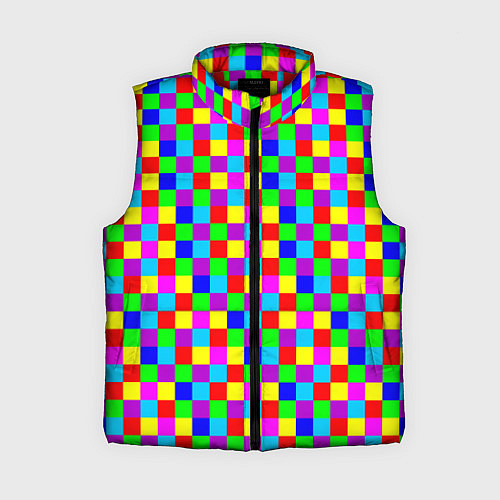 Женский жилет Разноцветные плитки / 3D-Красный – фото 1