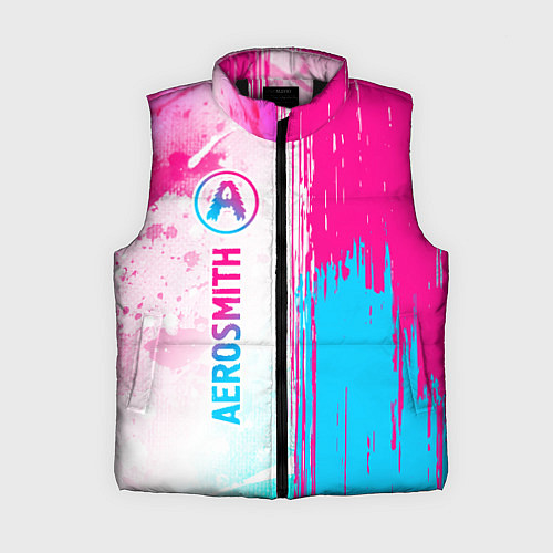 Женский жилет Aerosmith neon gradient style: по-вертикали / 3D-Черный – фото 1