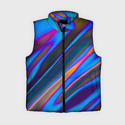 Женский жилет Глитч галограмма радужная