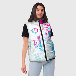 Женский жилет Ozzy Osbourne neon gradient style: по-вертикали, цвет: 3D-черный — фото 2