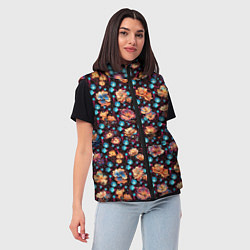 Женский жилет Фантастические маки, цвет: 3D-светло-серый — фото 2