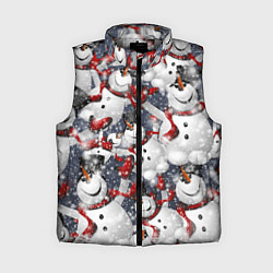 Женский жилет Зимний паттерн со снеговиками