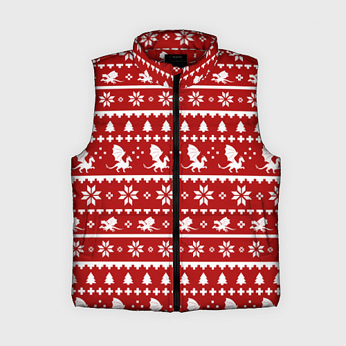 Женский жилет Dragon year pattern / 3D-Красный – фото 1