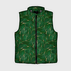 Женский жилет Зеленый камуфляж с золотом