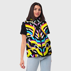 Женский жилет Abstract mirrow pattern - neural network, цвет: 3D-черный — фото 2