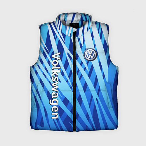 Женский жилет Volkswagen - синий камуфляж / 3D-Светло-серый – фото 1