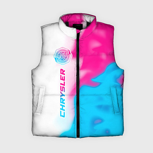 Женский жилет Chrysler neon gradient style: по-вертикали / 3D-Черный – фото 1