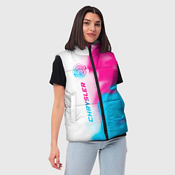 Женский жилет Chrysler neon gradient style: по-вертикали, цвет: 3D-черный — фото 2