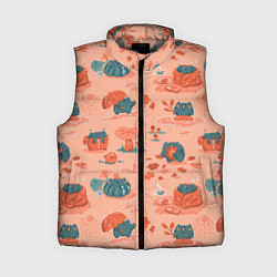 Женский жилет Осенние лягушки, цвет: 3D-светло-серый