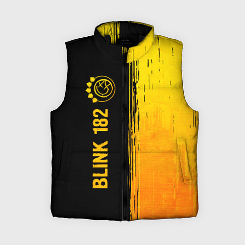 Женский жилет Blink 182 - gold gradient: по-вертикали / 3D-Черный – фото 1