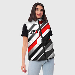Женский жилет Mass effect - white uniform n7, цвет: 3D-черный — фото 2