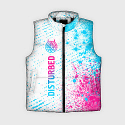 Женский жилет Disturbed neon gradient style: по-вертикали, цвет: 3D-черный