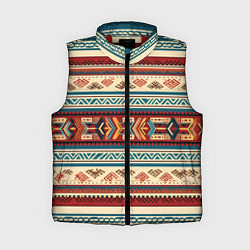 Женский жилет Этнический паттерн в горизонтальную полоску