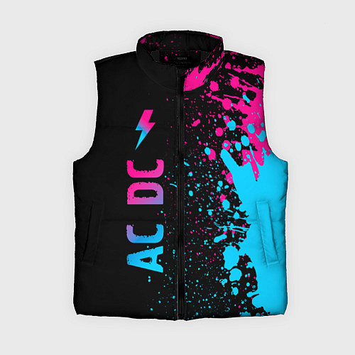 Женский жилет AC DC - neon gradient по-вертикали / 3D-Черный – фото 1