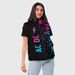 Женский жилет AC DC - neon gradient по-вертикали, цвет: 3D-черный — фото 2
