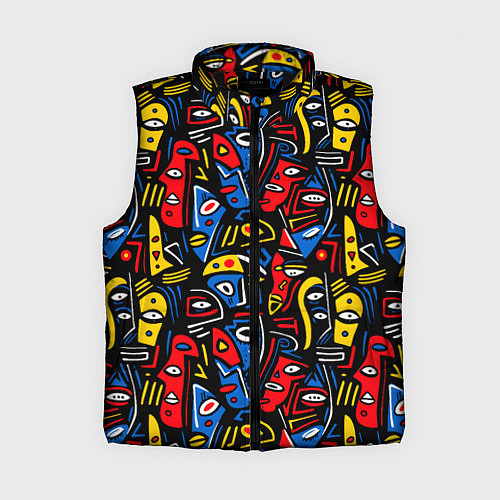 Женский жилет Африканский мотив / 3D-Черный – фото 1