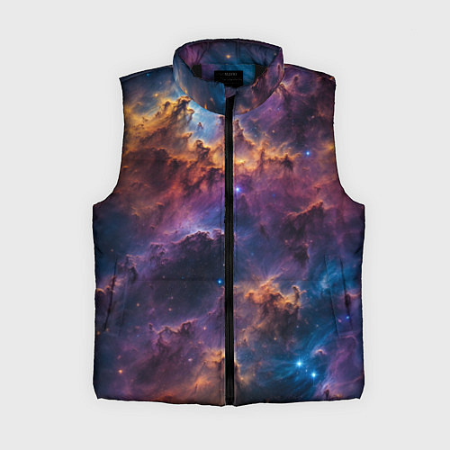 Женский жилет Космическая туманность / 3D-Черный – фото 1