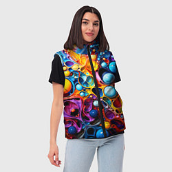 Женский жилет Космическая фантазия, цвет: 3D-светло-серый — фото 2