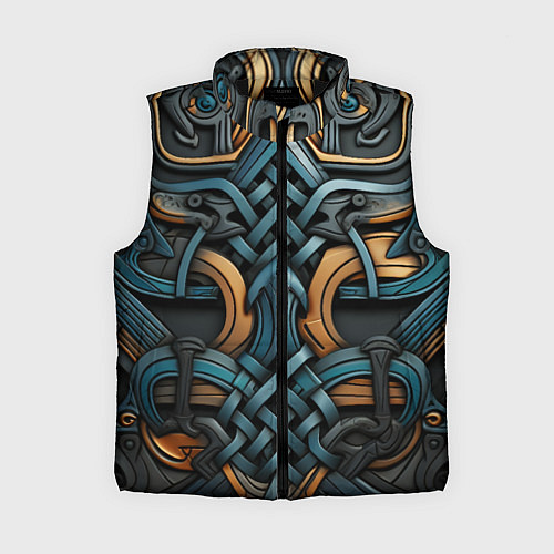 Женский жилет Асимметричный узор в скандинавском стиле / 3D-Черный – фото 1