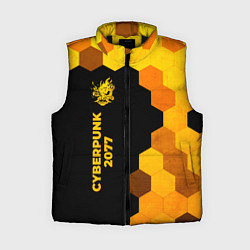 Женский жилет Cyberpunk 2077 - gold gradient по-вертикали, цвет: 3D-черный