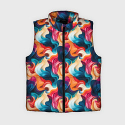 Женский жилет Паттерн абстрактные разноцветные волны