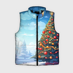 Женский жилет Большая новогодняя елка