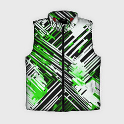 Женский жилет Киберпанк линии белые и зелёные, цвет: 3D-красный