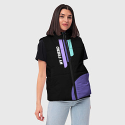 Женский жилет Мой добрый друг, цвет: 3D-черный — фото 2