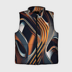 Женский жилет Слияние красок оранжевого и чёрного абстракция